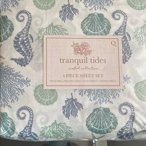Tranquil Tides Blue and Green Sheet Set Bedding